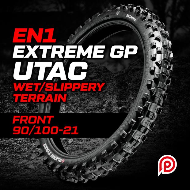 Goma de enduro delantera Plews EN1 Grand Prix Extreme 90/100-21 para terreno mojado