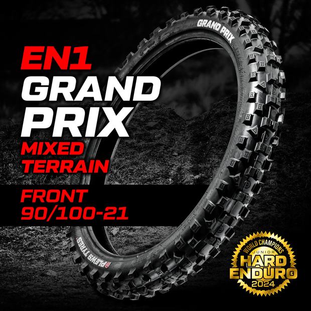 Goma de enduro delantera Plews EN1 Grand Prix 90/100-21 homologada FIM